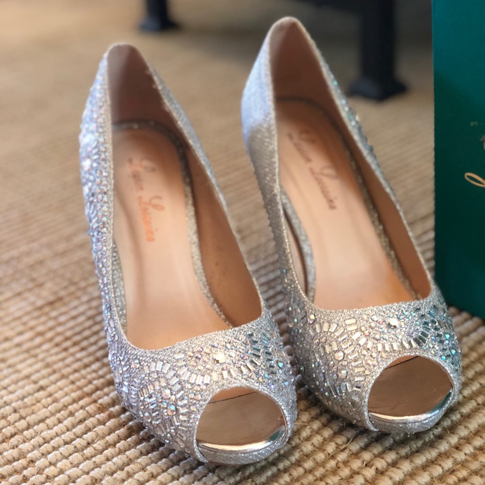 Lauren Lorraine high heels “silver sparkle”
